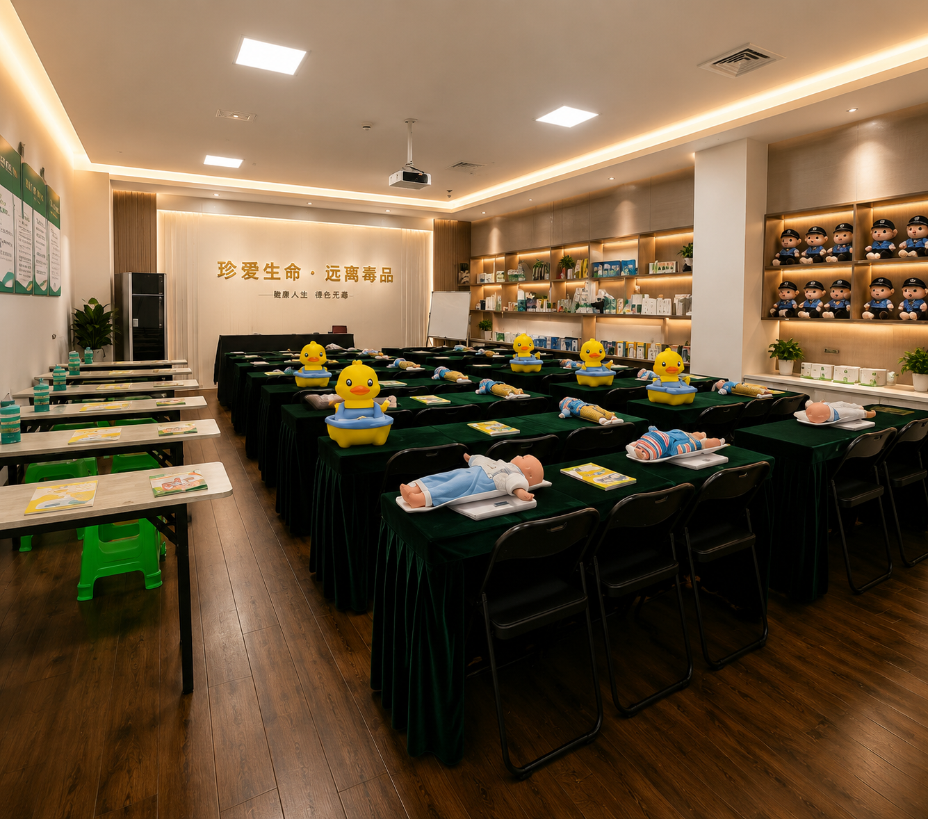 家兴家政校园参观动线与教学空间