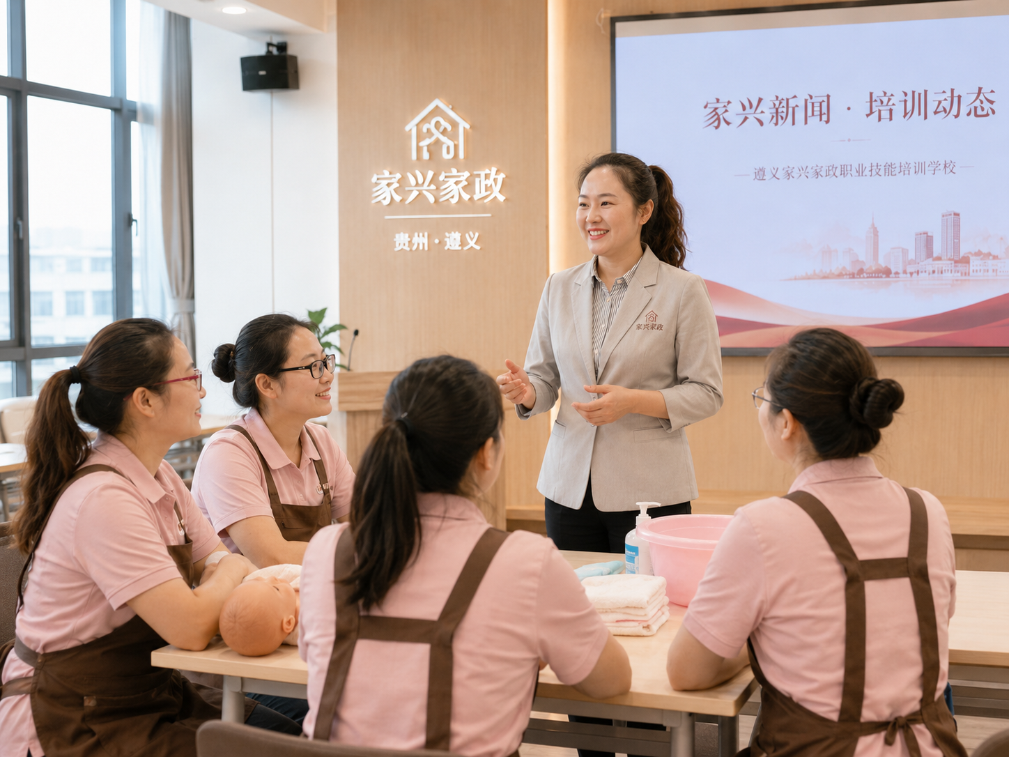 家兴家政培训课堂讲解