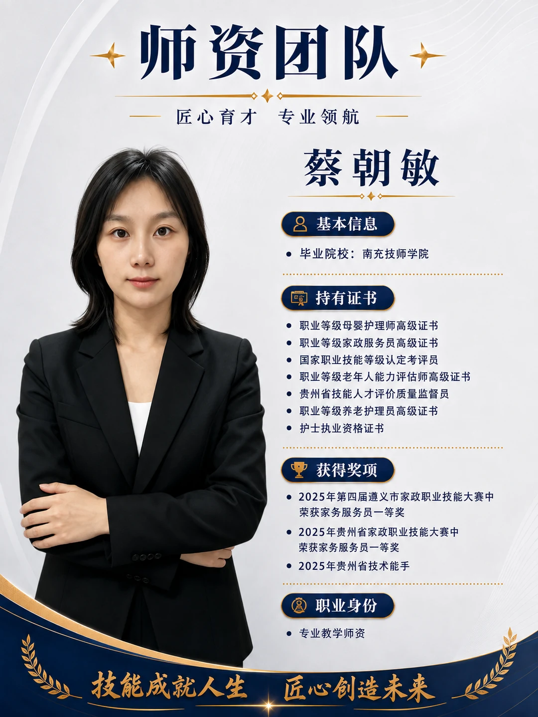 蔡朝敏老师专业资质介绍