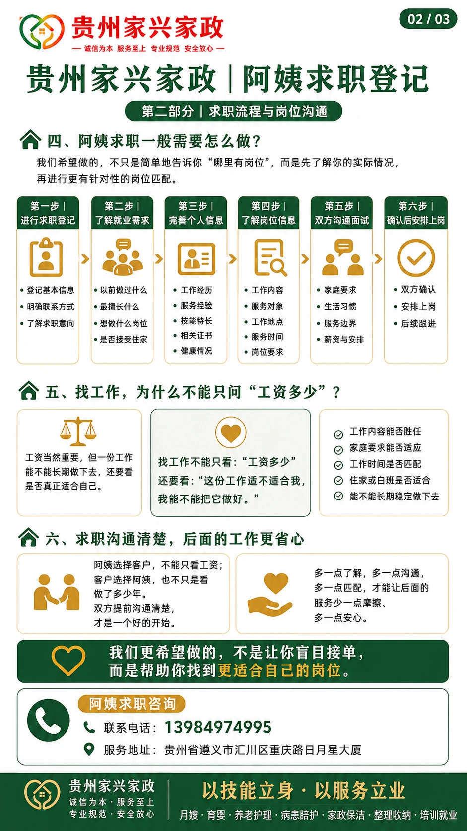 贵州家兴家政丨阿姨求职登记 · 原文图片 2